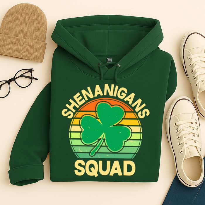 Shenanigans Squad Shamrock St Patricks Day Hoodie