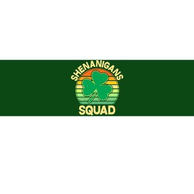 Shenanigans Squad Shamrock St Patricks Day Bumper Sticker