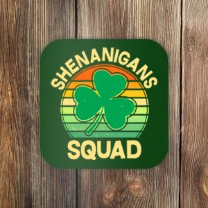 Shenanigans Squad Shamrock St Patricks Day Coaster