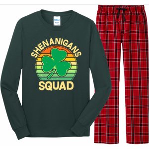 Shenanigans Squad Shamrock St Patricks Day Long Sleeve Pajama Set