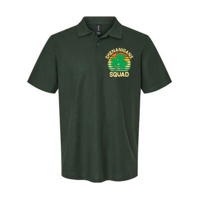 Shenanigans Squad Shamrock St Patricks Day Softstyle Adult Sport Polo