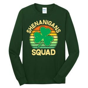 Shenanigans Squad Shamrock St Patricks Day Tall Long Sleeve T-Shirt