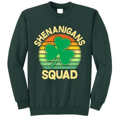 Shenanigans Squad Shamrock St Patricks Day Tall Sweatshirt