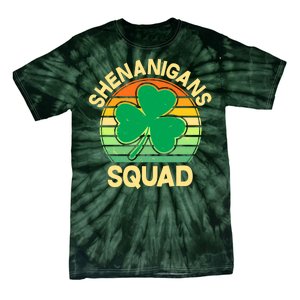 Shenanigans Squad Shamrock St Patricks Day Tie-Dye T-Shirt