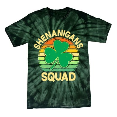 Shenanigans Squad Shamrock St Patricks Day Tie-Dye T-Shirt