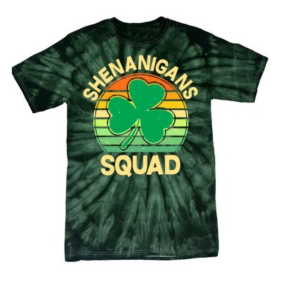 Shenanigans Squad Shamrock St Patricks Day Tie-Dye T-Shirt