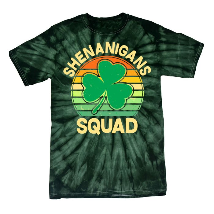 Shenanigans Squad Shamrock St Patricks Day Tie-Dye T-Shirt