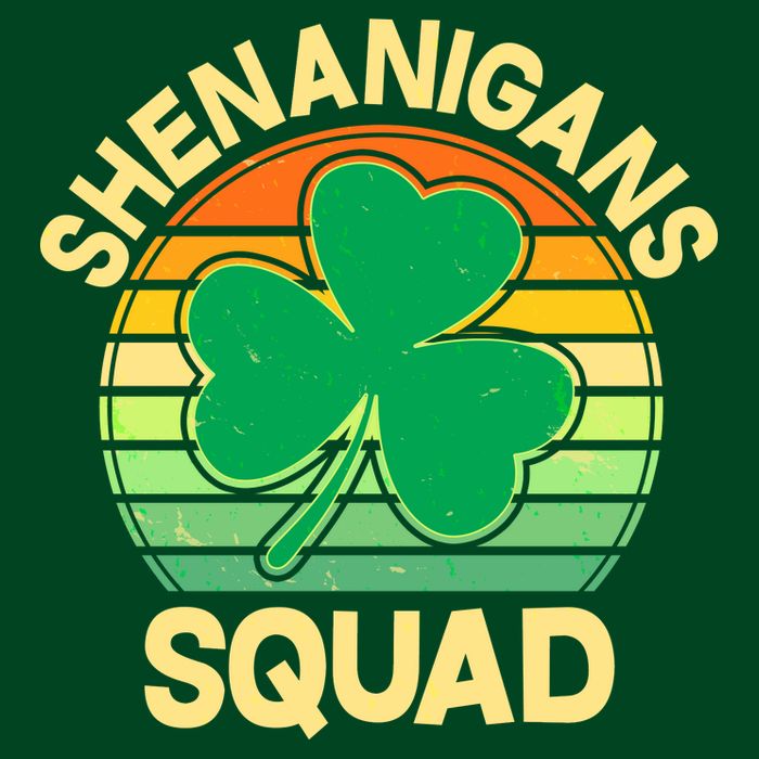 Shenanigans Squad Shamrock St Patricks Day Womens T-Shirt