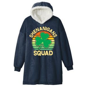 Shenanigans Squad Shamrock St Patricks Day Hooded Wearable Blanket