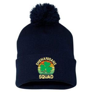 Shenanigans Squad Shamrock St Patricks Day Pom Pom 12in Knit Beanie