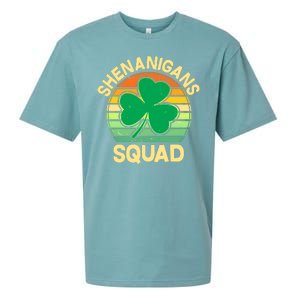 Shenanigans Squad Shamrock St Patricks Day Sueded Cloud Jersey T-Shirt