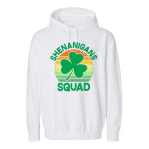 Shenanigans Squad Shamrock St Patricks Day Garment-Dyed Fleece Hoodie