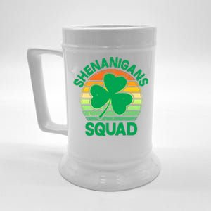 Shenanigans Squad Shamrock St Patricks Day Beer Stein