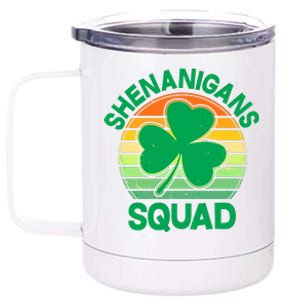 Shenanigans Squad Shamrock St Patricks Day 12 oz Stainless Steel Tumbler Cup