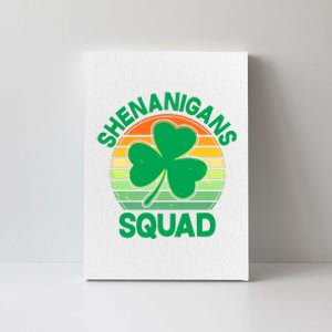 Shenanigans Squad Shamrock St Patricks Day Canvas