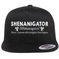 Shenanigator A Person Who Instigates Shenanigans Flat Bill Trucker Hat