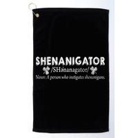 Shenanigator A Person Who Instigates Shenanigans Golf Towel