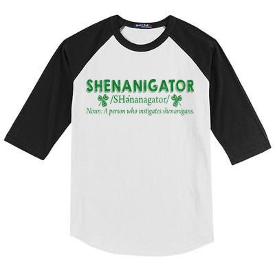 Shenanigator A Person Who Instigates Shenanigans Kids Colorblock Raglan Jersey