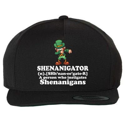 Shenanigator Definition Wool Snapback Cap
