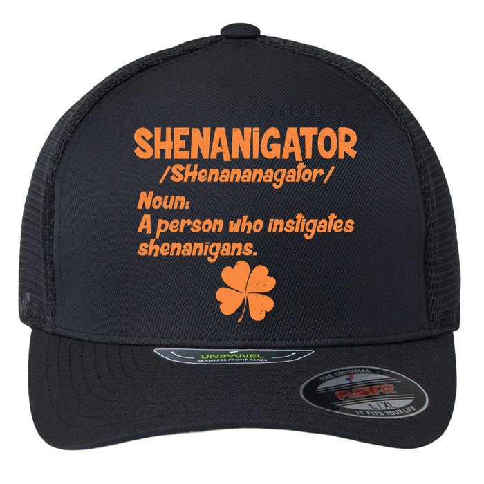Shenanigator Definition Person Instigates Shenanigans  Flexfit Unipanel Trucker Cap