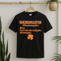 Shenanigator Definition Person Instigates Shenanigans  T-Shirt