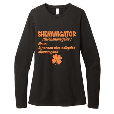 Shenanigator Definition Person Instigates Shenanigans  Womens CVC Long Sleeve Shirt