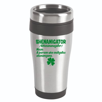 Shenanigator Definition Person Instigates Shenanigans  16oz Travel Tumbler
