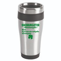 Shenanigator Definition Person Instigates Shenanigans  16oz Travel Tumbler
