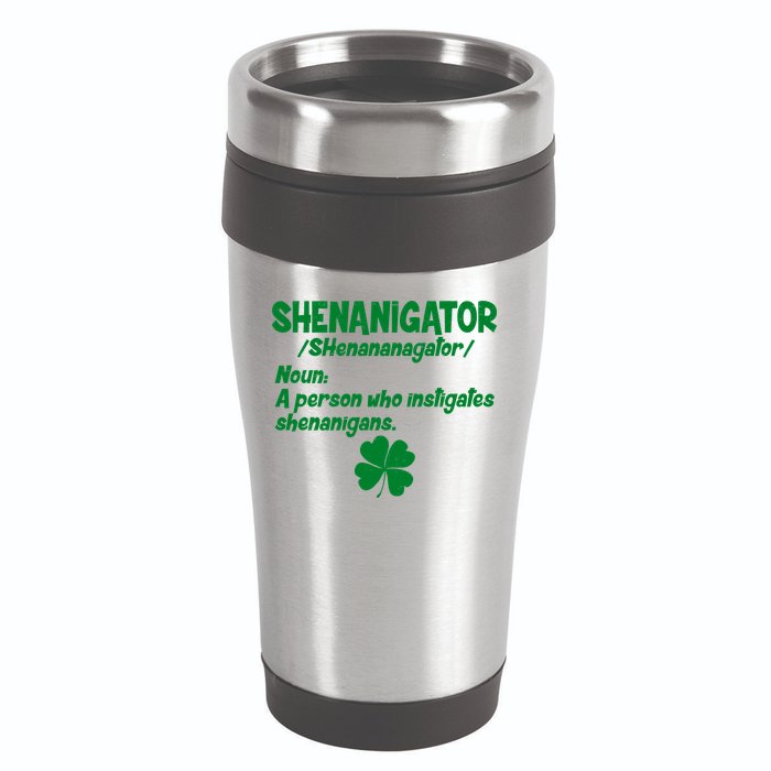 Shenanigator Definition Person Instigates Shenanigans  16oz Travel Tumbler