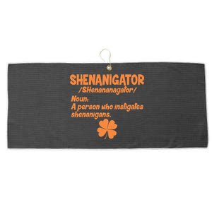 Shenanigator Definition Person Instigates Shenanigans  Large Microfiber Waffle Golf Towel