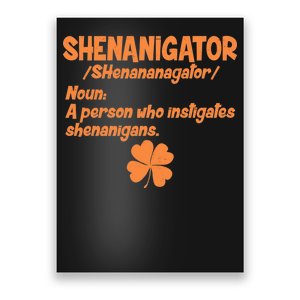 Shenanigator Definition Person Instigates Shenanigans  Poster