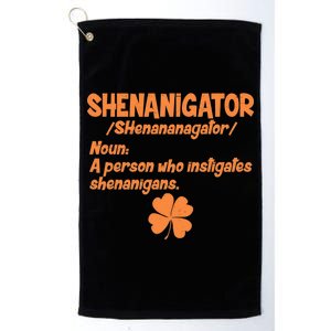 Shenanigator Definition Person Instigates Shenanigans  Platinum Collection Golf Towel