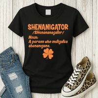 Shenanigator Definition Person Instigates Shenanigans  Womens T-Shirt