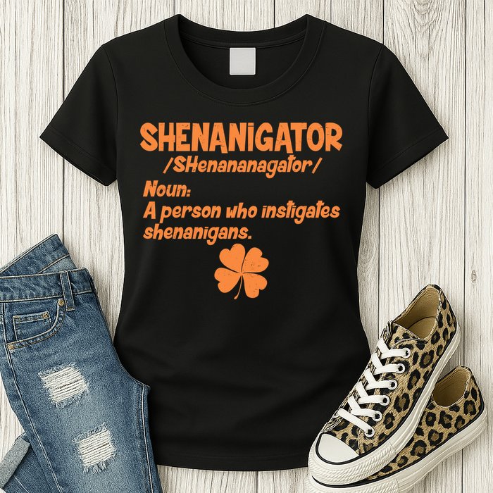 Shenanigator Definition Person Instigates Shenanigans  Womens T-Shirt