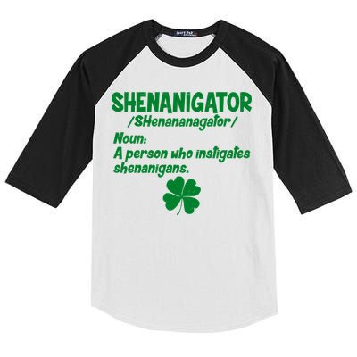 Shenanigator Definition Person Instigates Shenanigans  Kids Colorblock Raglan Jersey