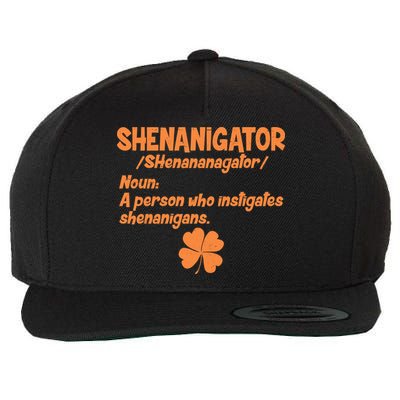 Shenanigator Definition Person Instigates Shenanigans  Wool Snapback Cap