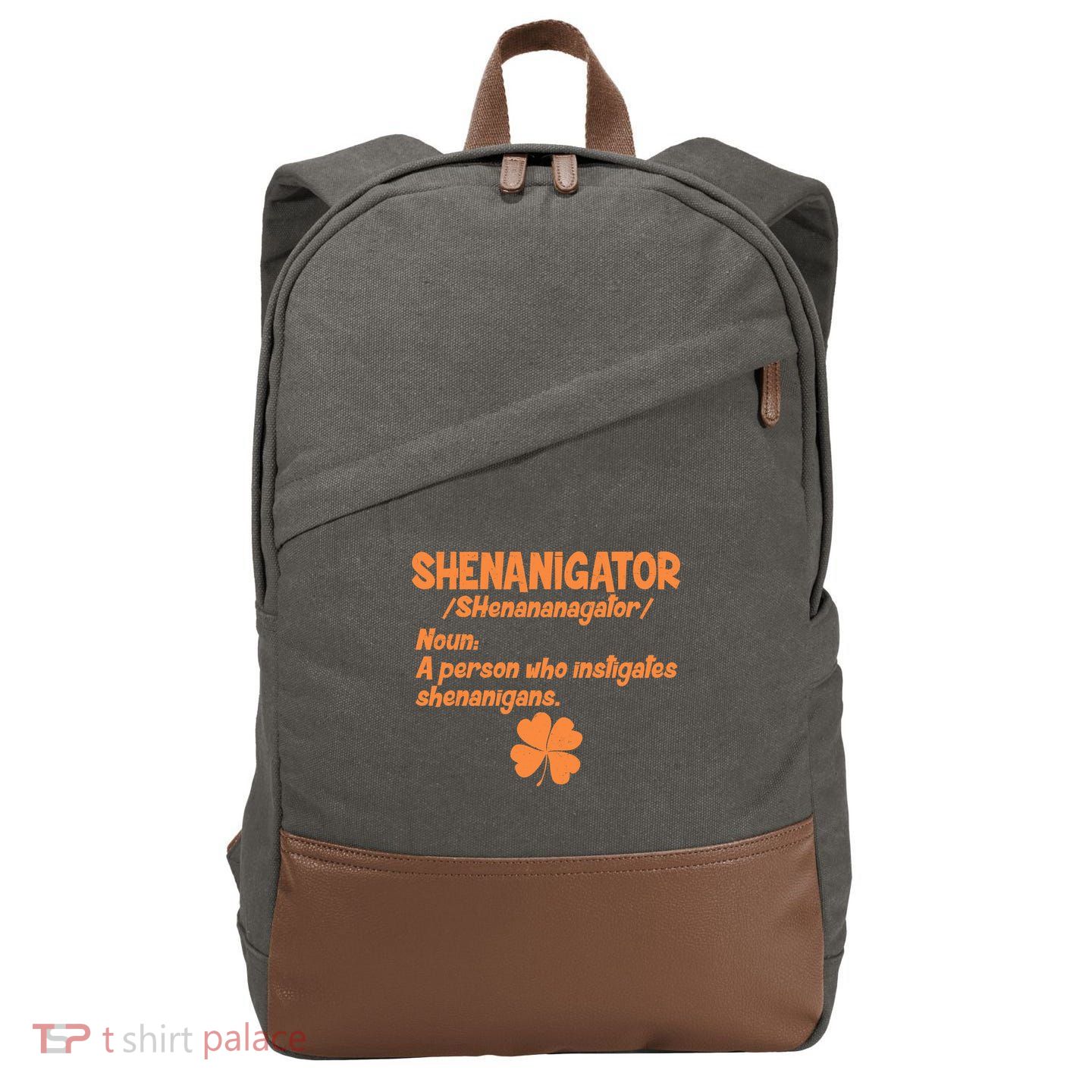 Shenanigator Definition Person Instigates Shenanigans  Cotton Canvas Backpack