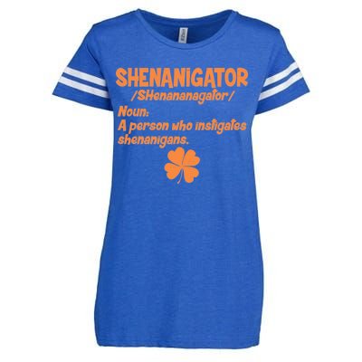 Shenanigator Definition Person Instigates Shenanigans  Enza Ladies Jersey Football T-Shirt