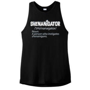 Shenanigator Funny St. Patrick's Day Ladies PosiCharge Tri-Blend Wicking Tank