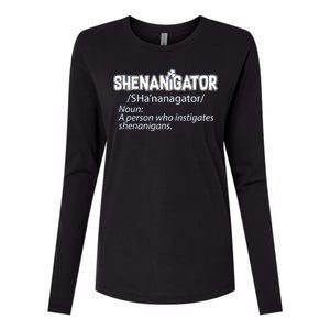 Shenanigator Funny St. Patrick's Day Womens Cotton Relaxed Long Sleeve T-Shirt