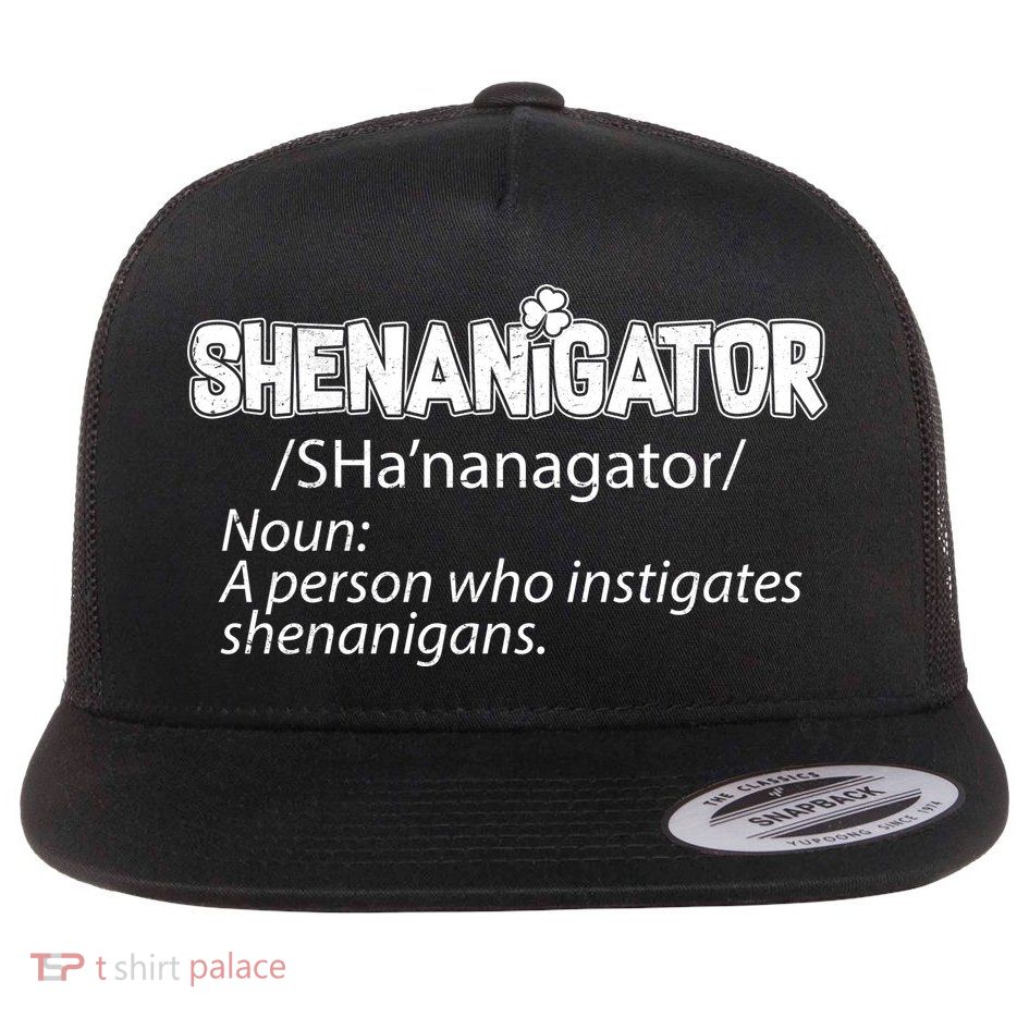 Shenanigator Funny St. Patrick's Day Flat Bill Trucker Hat