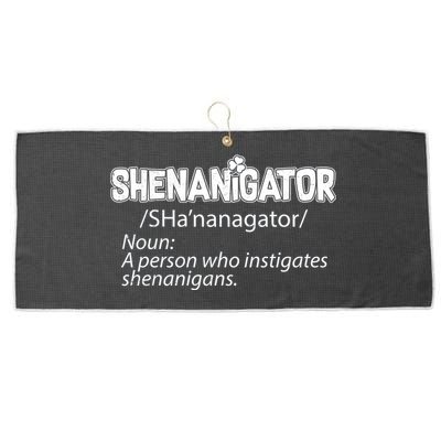 Shenanigator Funny St. Patrick's Day Large Microfiber Waffle Golf Towel