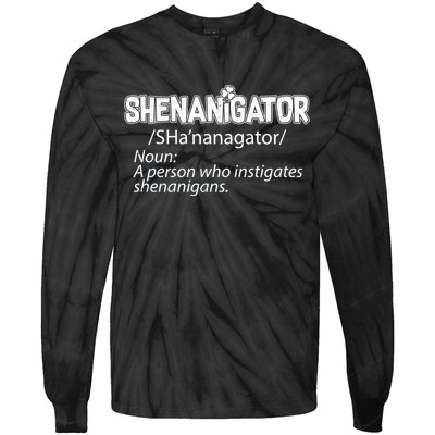 Shenanigator Funny St. Patrick's Day Tie-Dye Long Sleeve Shirt