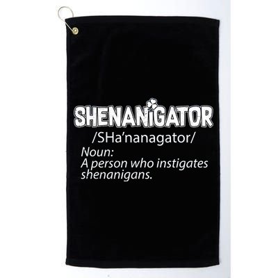 Shenanigator Funny St. Patrick's Day Platinum Collection Golf Towel