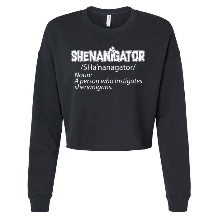 Shenanigator Funny St. Patrick's Day Cropped Pullover Crew