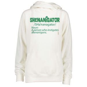 Shenanigator Funny St. Patrick's Day Womens Funnel Neck Pullover Hood