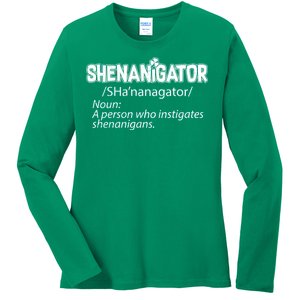 Shenanigator Funny St. Patrick's Day Ladies Long Sleeve Shirt