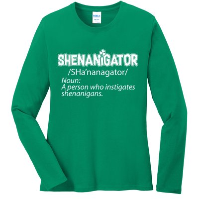 Shenanigator Funny St. Patrick's Day Ladies Long Sleeve Shirt