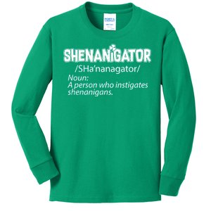 Shenanigator Funny St. Patrick's Day Kids Long Sleeve Shirt