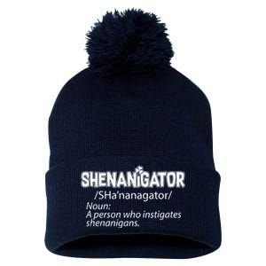 Shenanigator Funny St. Patrick's Day Pom Pom 12in Knit Beanie